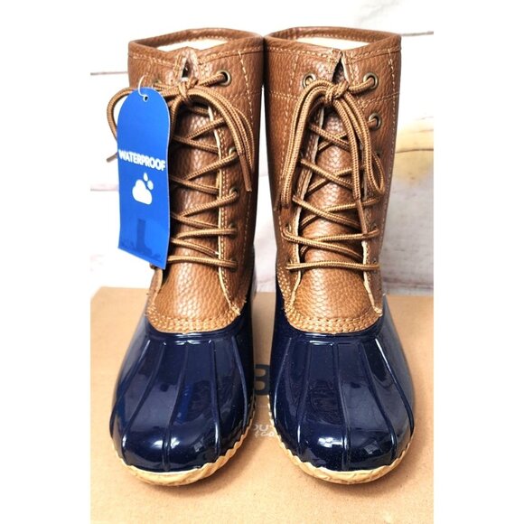 JBU Fall 2022 Navy/Tan Maplewood Waterproof Women’s Boots Size 6M – Stylish - Picture 16 of 16